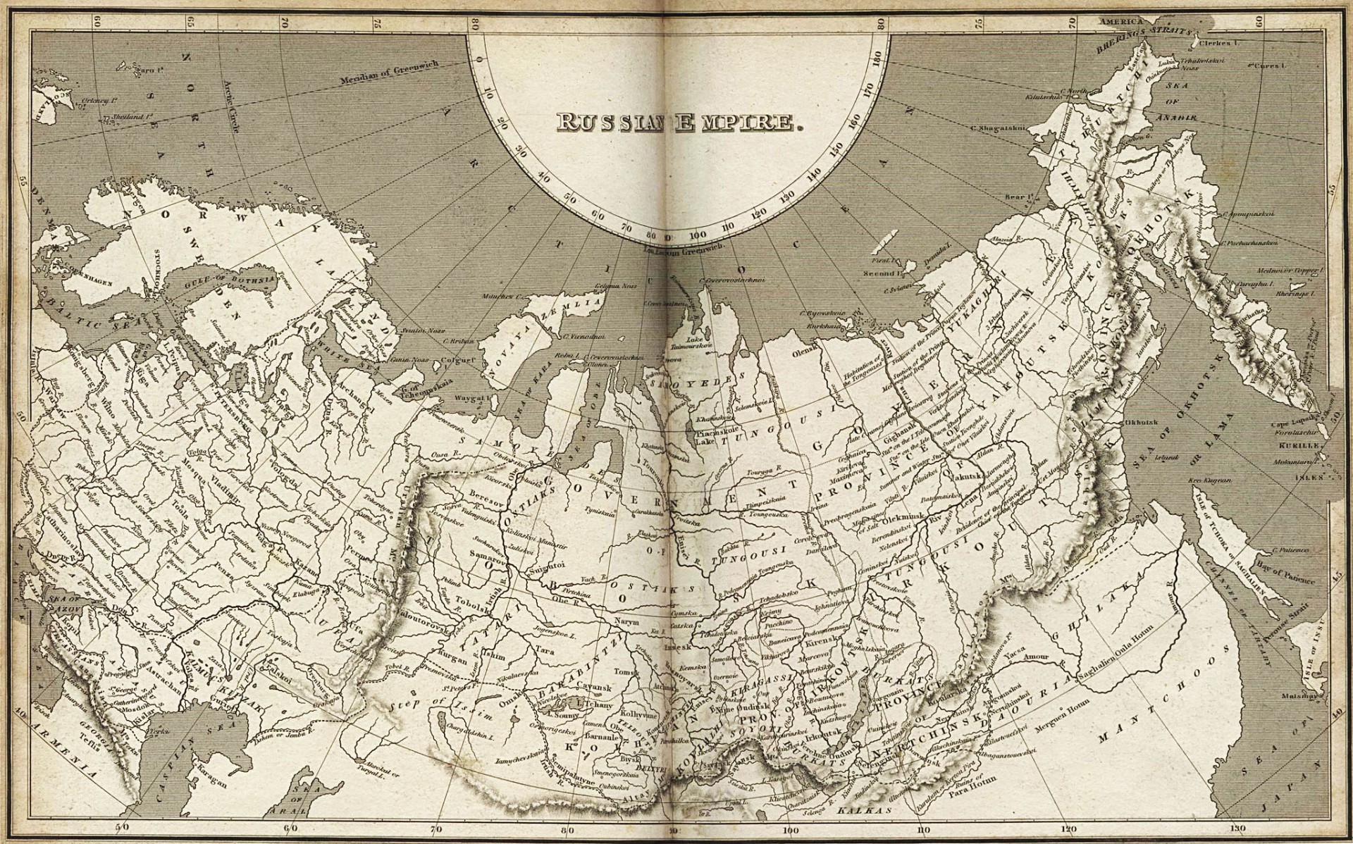 rosyjski imperium mapa rosja