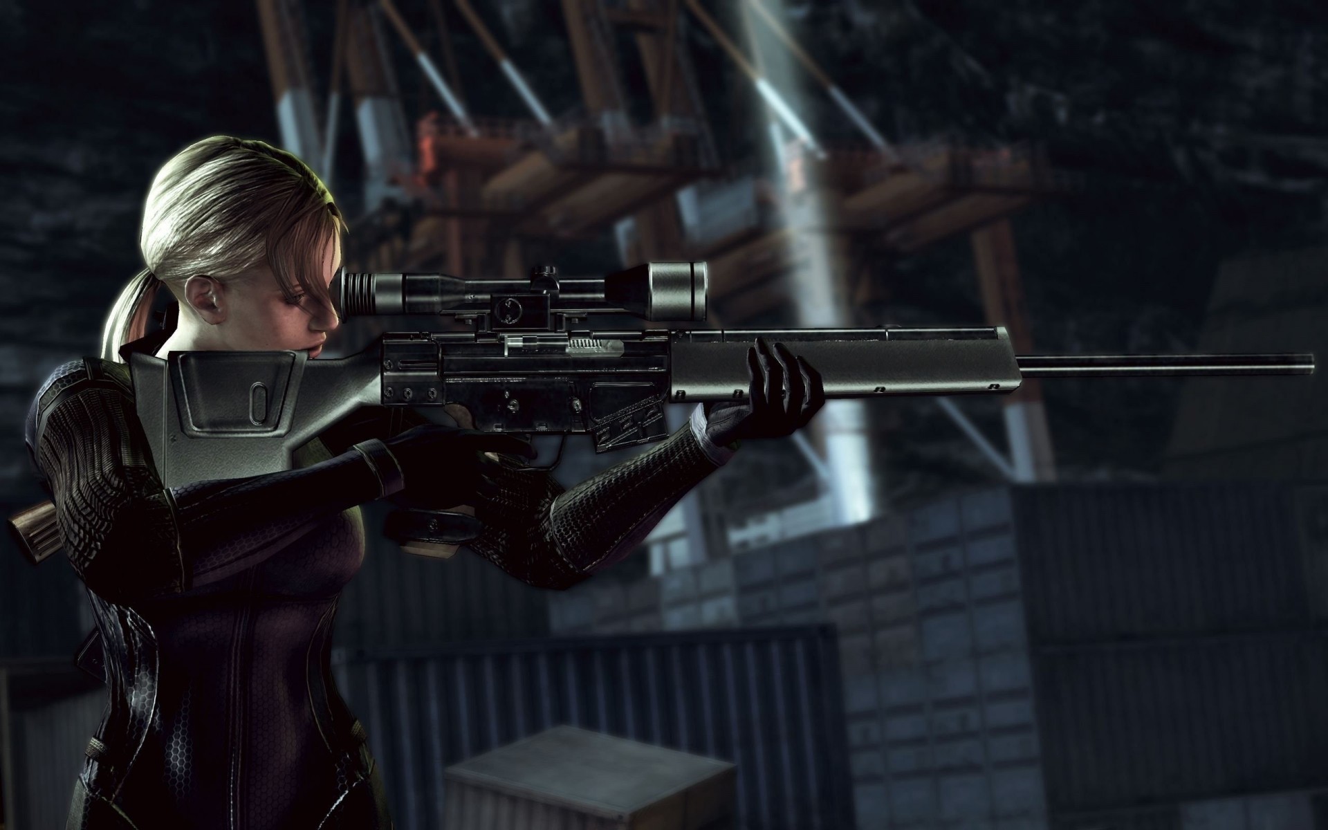 frau charakter waffe spiel shooter resident evil marvel