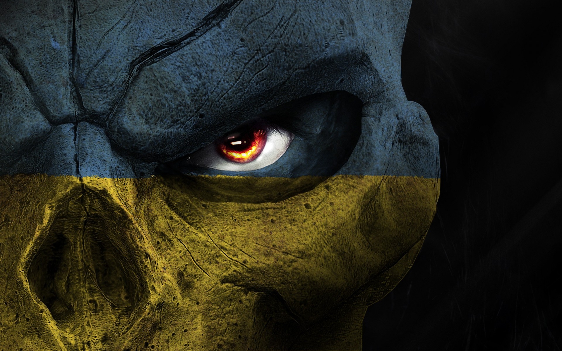 darksiders 2 head eyes flag of ukraine game photoshop mask death