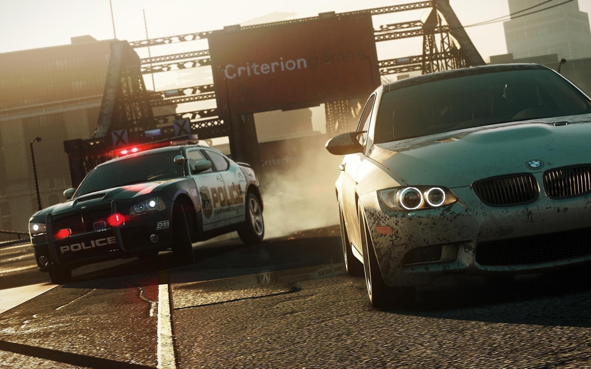 police bmw dodge charger race lara chase