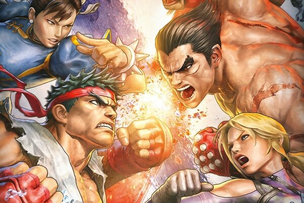 Fighting street fighter x tekken. Soldiers of Ryu and Chunli