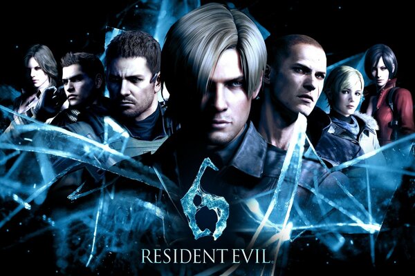 Logo Resident Evil 6 ze wszystkimi postaciami