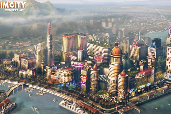 Beautiful image of the city of simcity