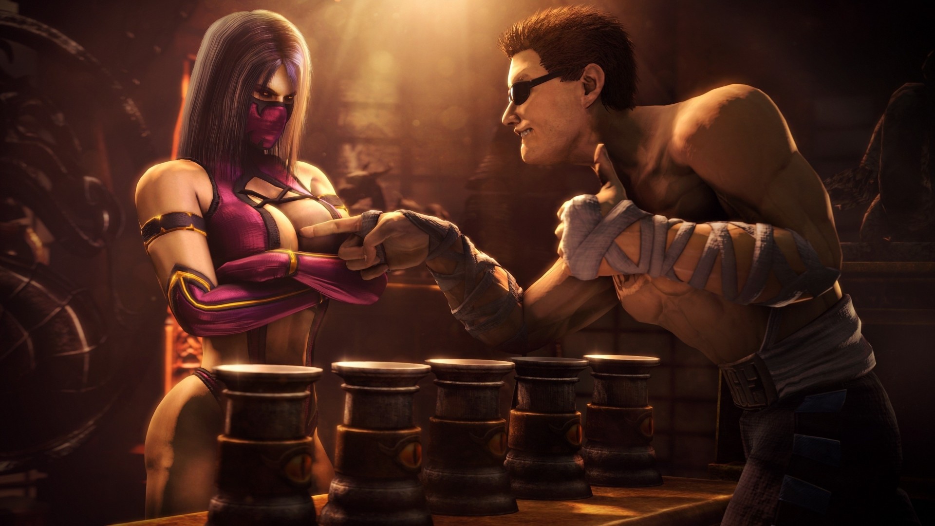 arte johnny cage milena juego mortal kombat