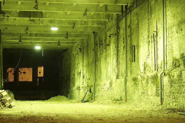 An abandoned workshop in electric lighting