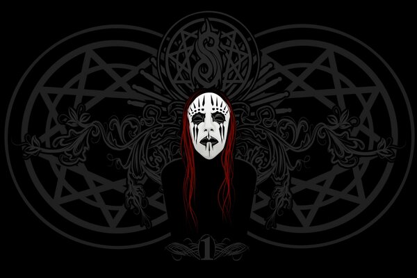 Jordison dans le masque du groupe Slipknot