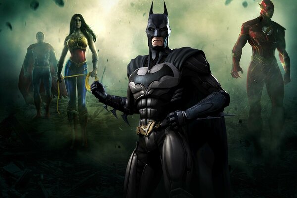 A team of superheroes. Batman, Superman and Company