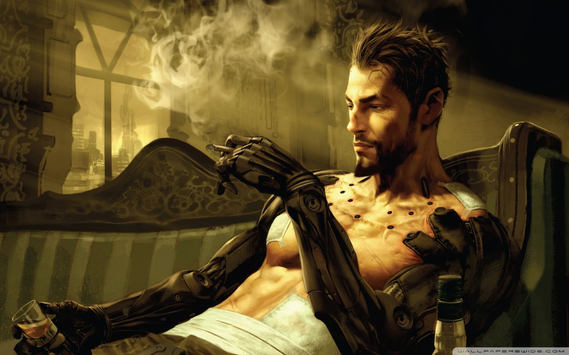 adam jensen deus ex rpg cyberpunk fantasy