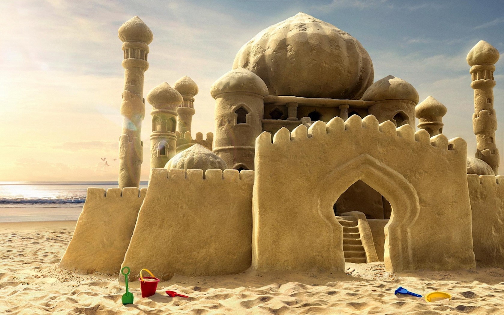 castle sci-fi sand