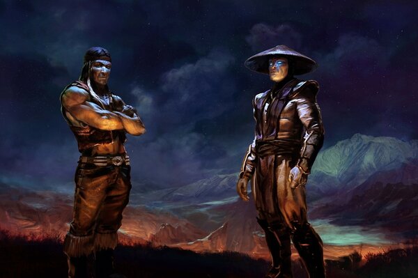Art of two heroes from the game mortal combat