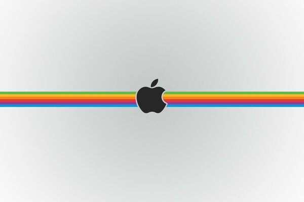 Offizielles Apple-Zeichen auf einem bunten Hintergrund