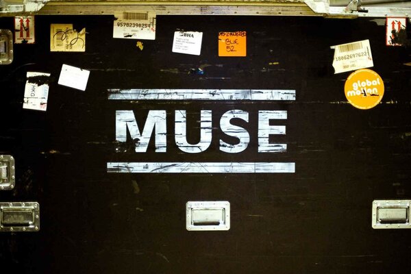 The cover of the band muse inscription on the board