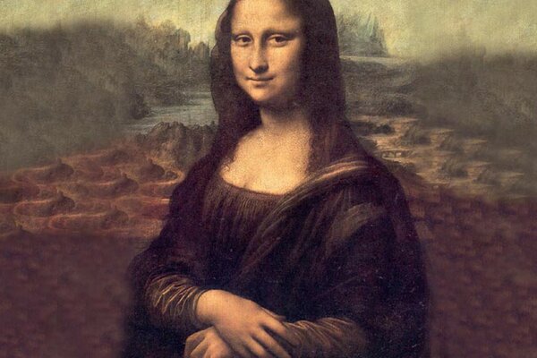 In the photo the painting Mona Lisa art