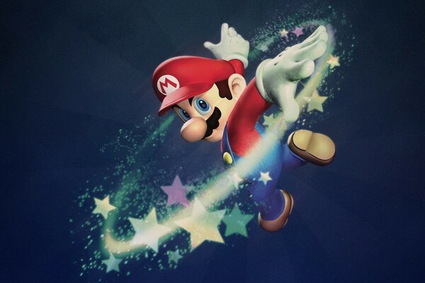 Star Mario in the game