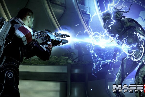 A frame from the game mass effect 3