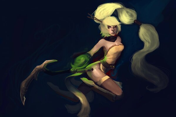 Drawing of a girl from the game League of Legends