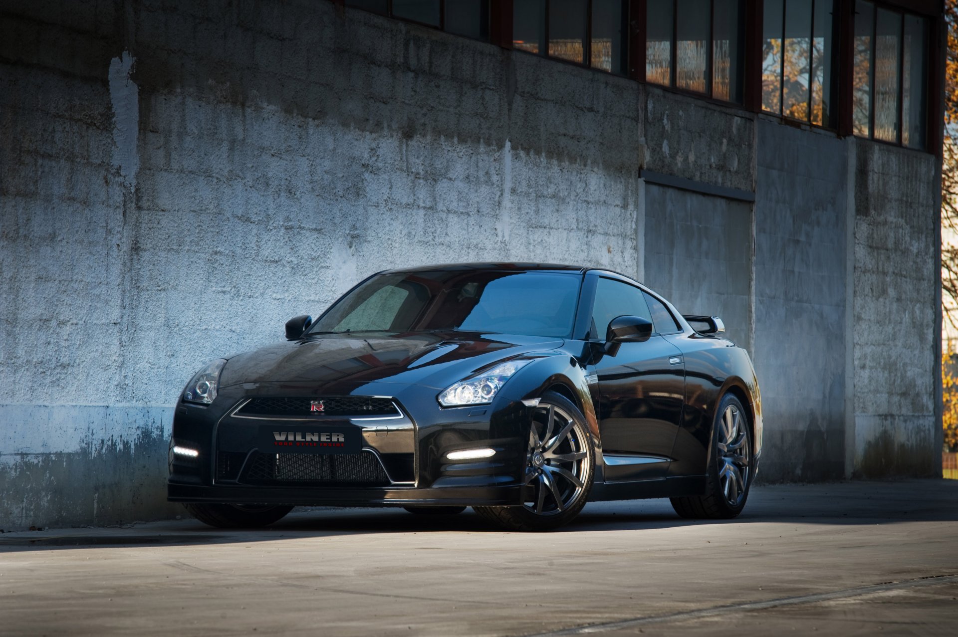 nissan gt-r r35 black vilner wall