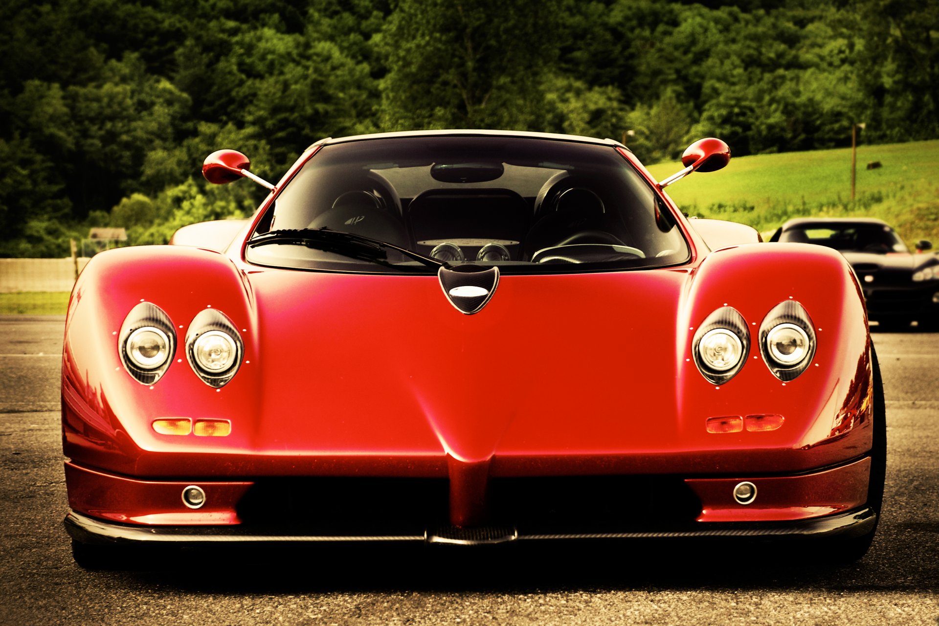 pagani zonda s roadster red pagani zonda red