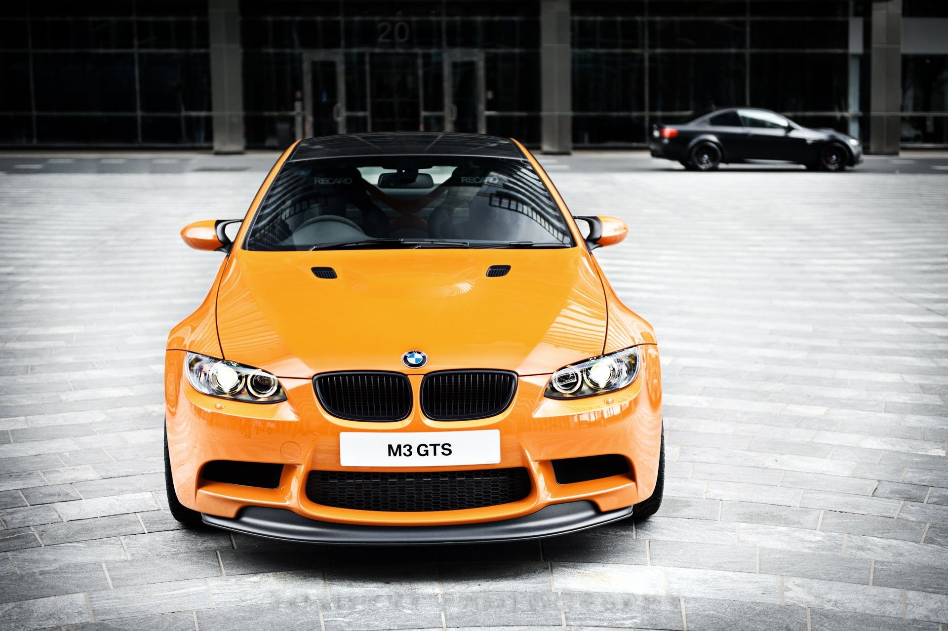 bmw m3 gts orange e92 bmw front daylight carbon fiber roof