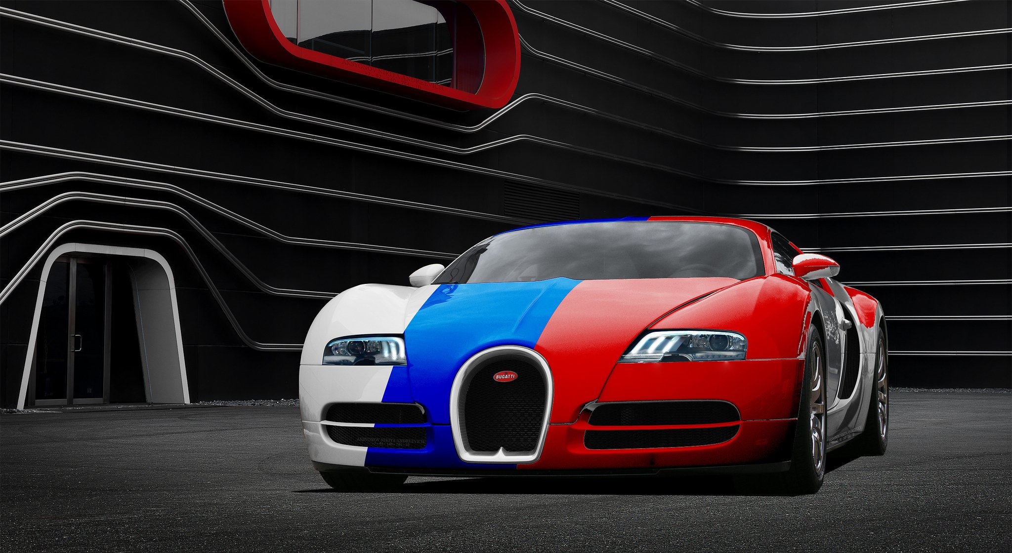 bugatti veyron anteriore tre colori aksenov nikita andreevich bugatti veyron