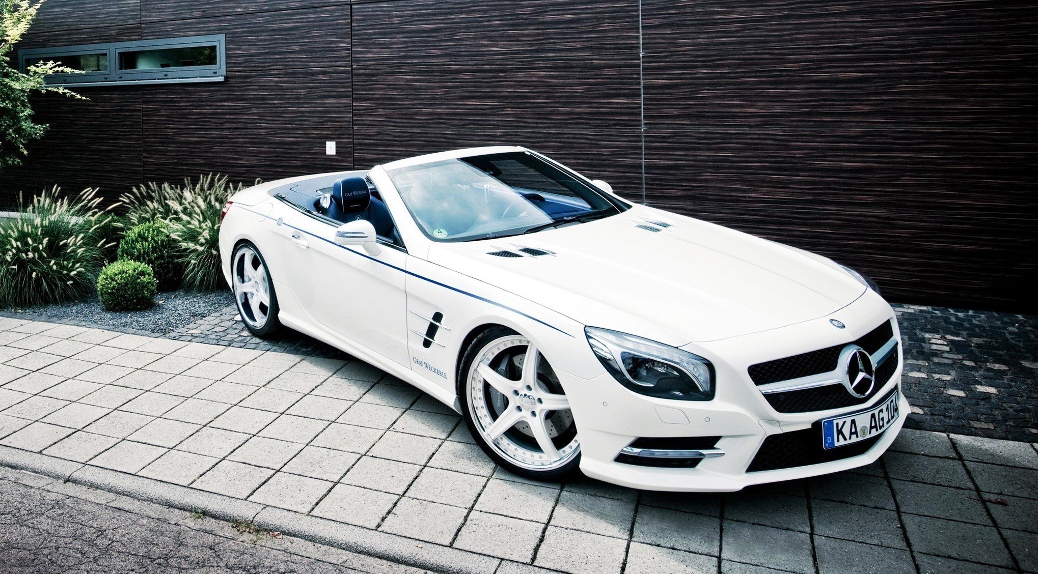 mercedes-benz sl 63 amg gt roadster blanc voiture fond d écran