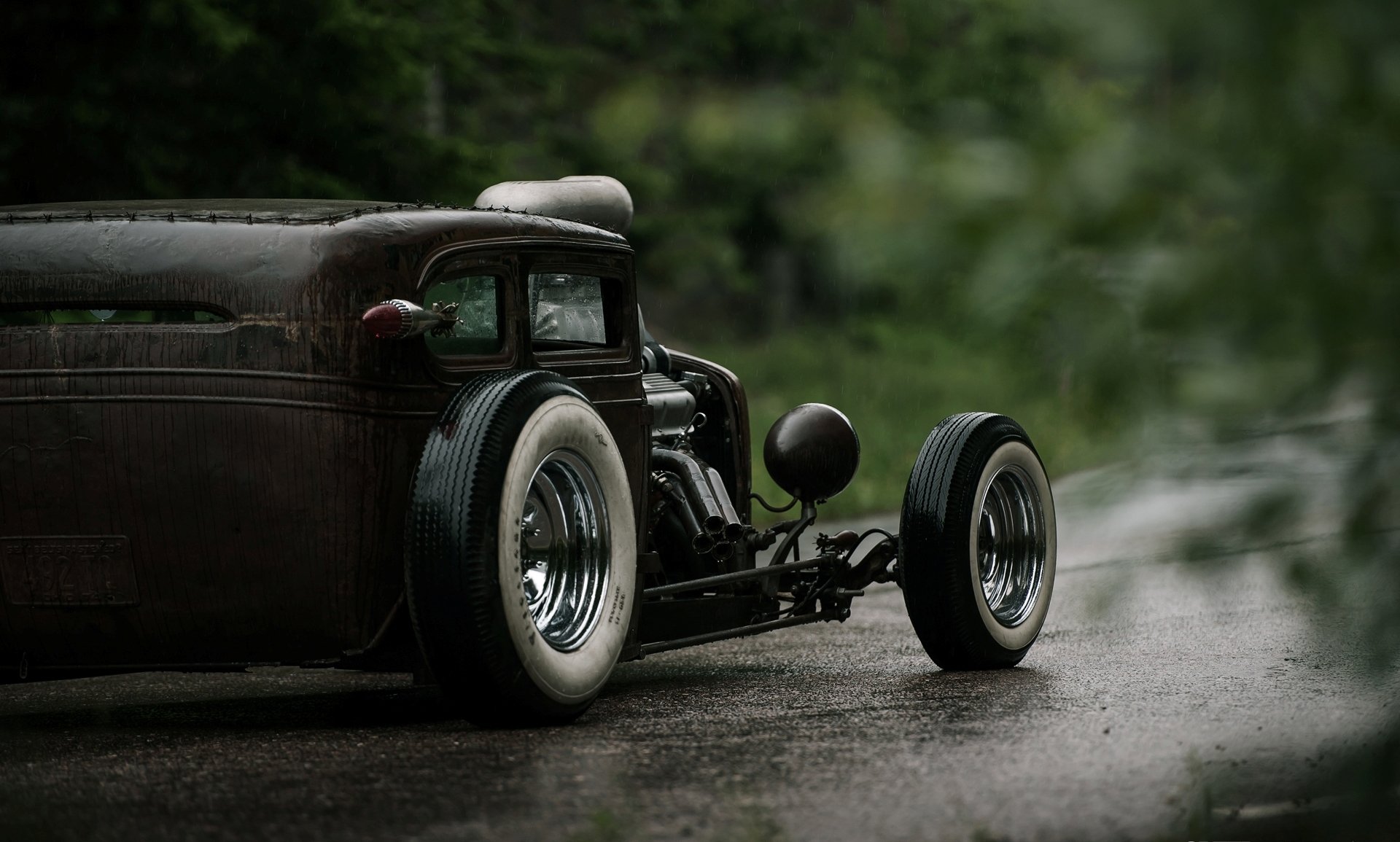 chevrolet chevy hot rod rat rod v6 540ci rear wet road