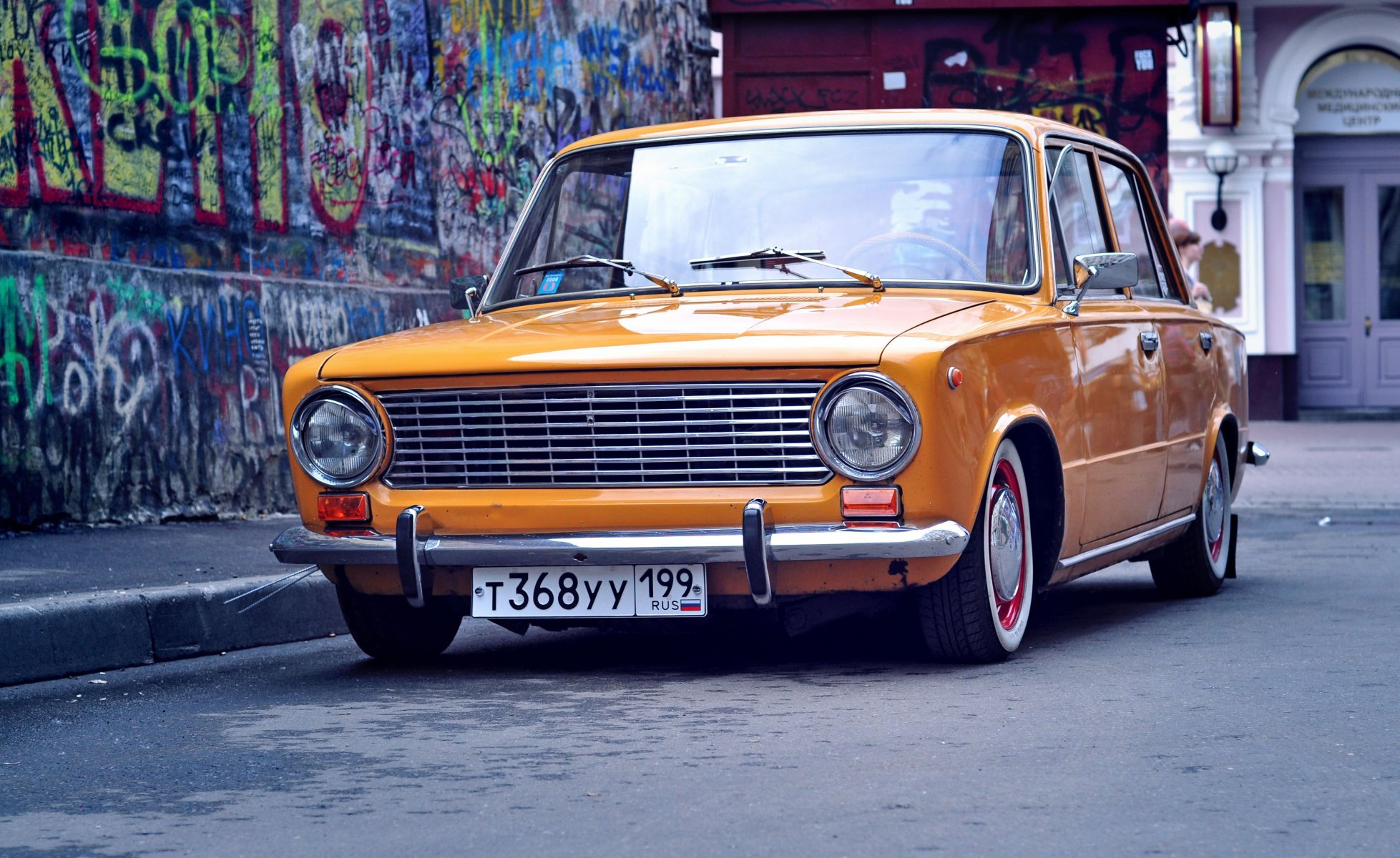 lada vaz resto low classic kopeck road wallpaper graffiti background