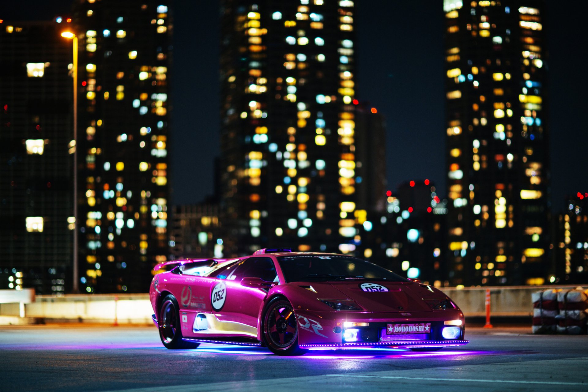 lamborghini diablo lamborghini diablo nacht gebäude lichter