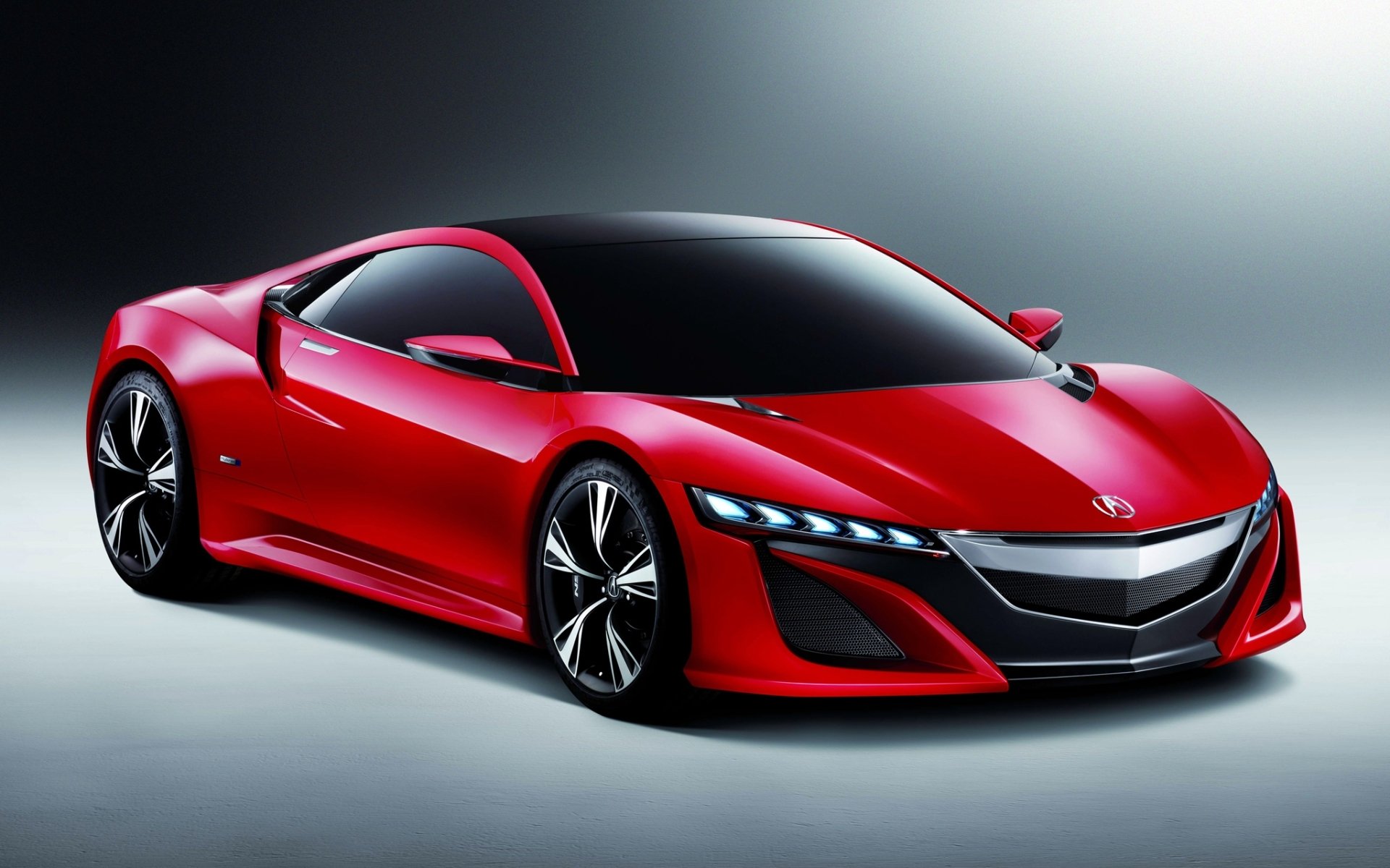 acura nsx concepto acura superdeportivo rojo frente fondo