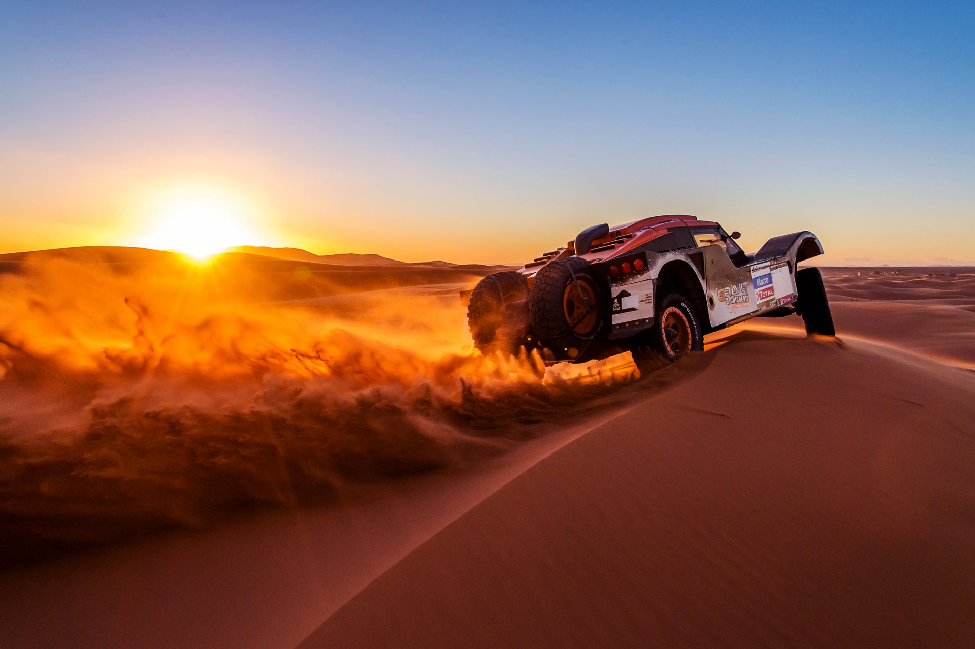 buggy dakar rally rally 2014 auto coche deporte arena puesta de sol sol