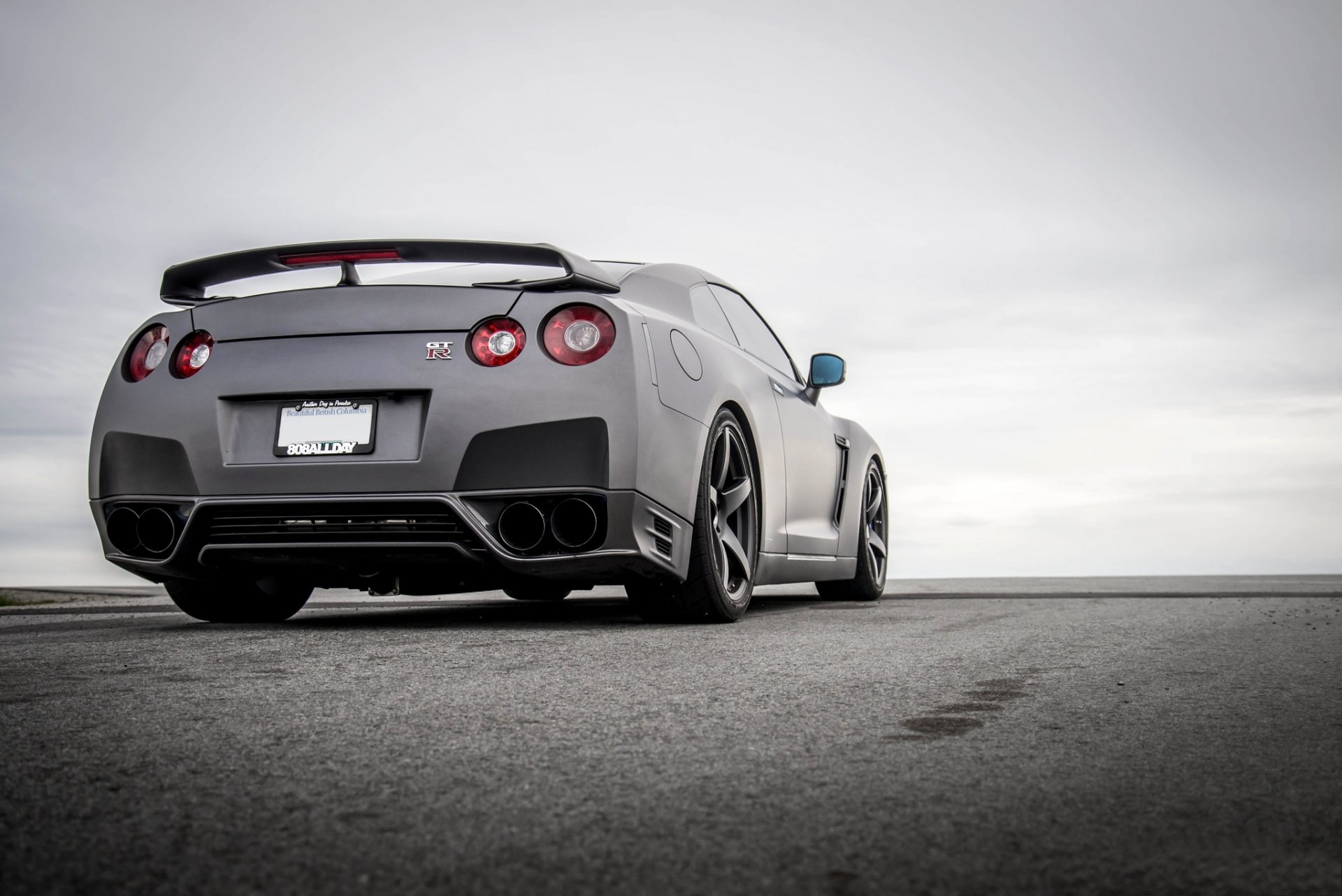 nissan gt-r r35 matte black nissan gt-r rear wing