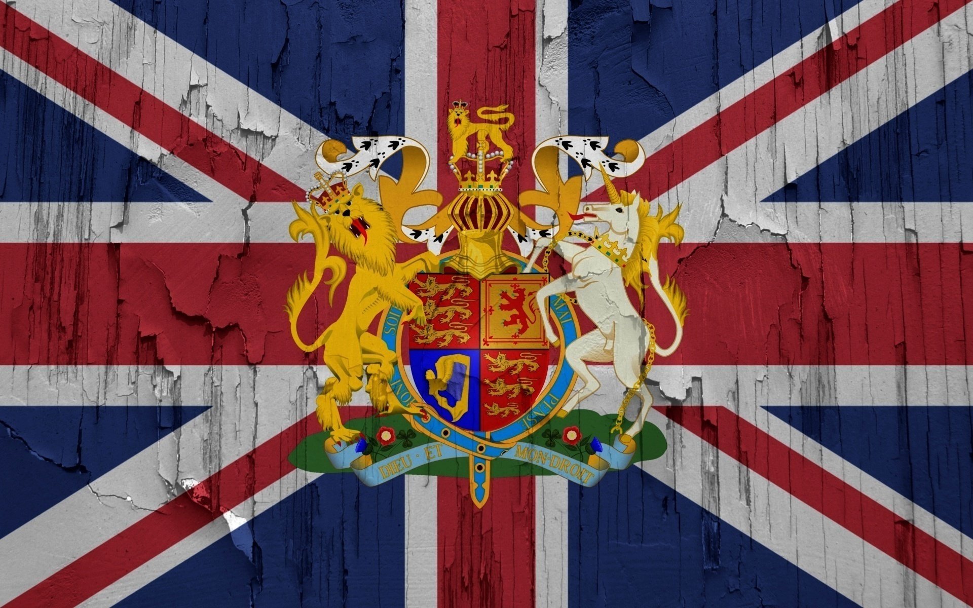 flag uk coat of arm