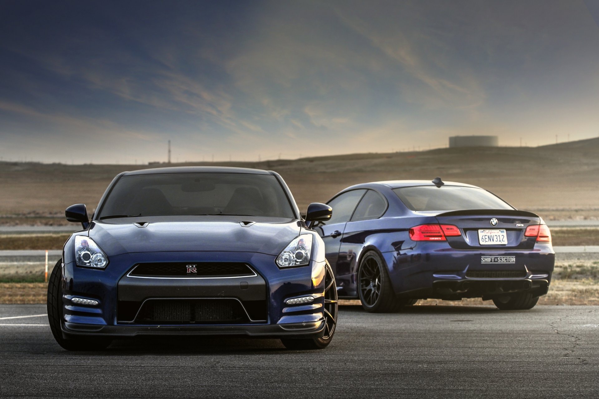 nissan gt-r r35 blue bmw m3 e92 nissan gt-r bmw sky cloud