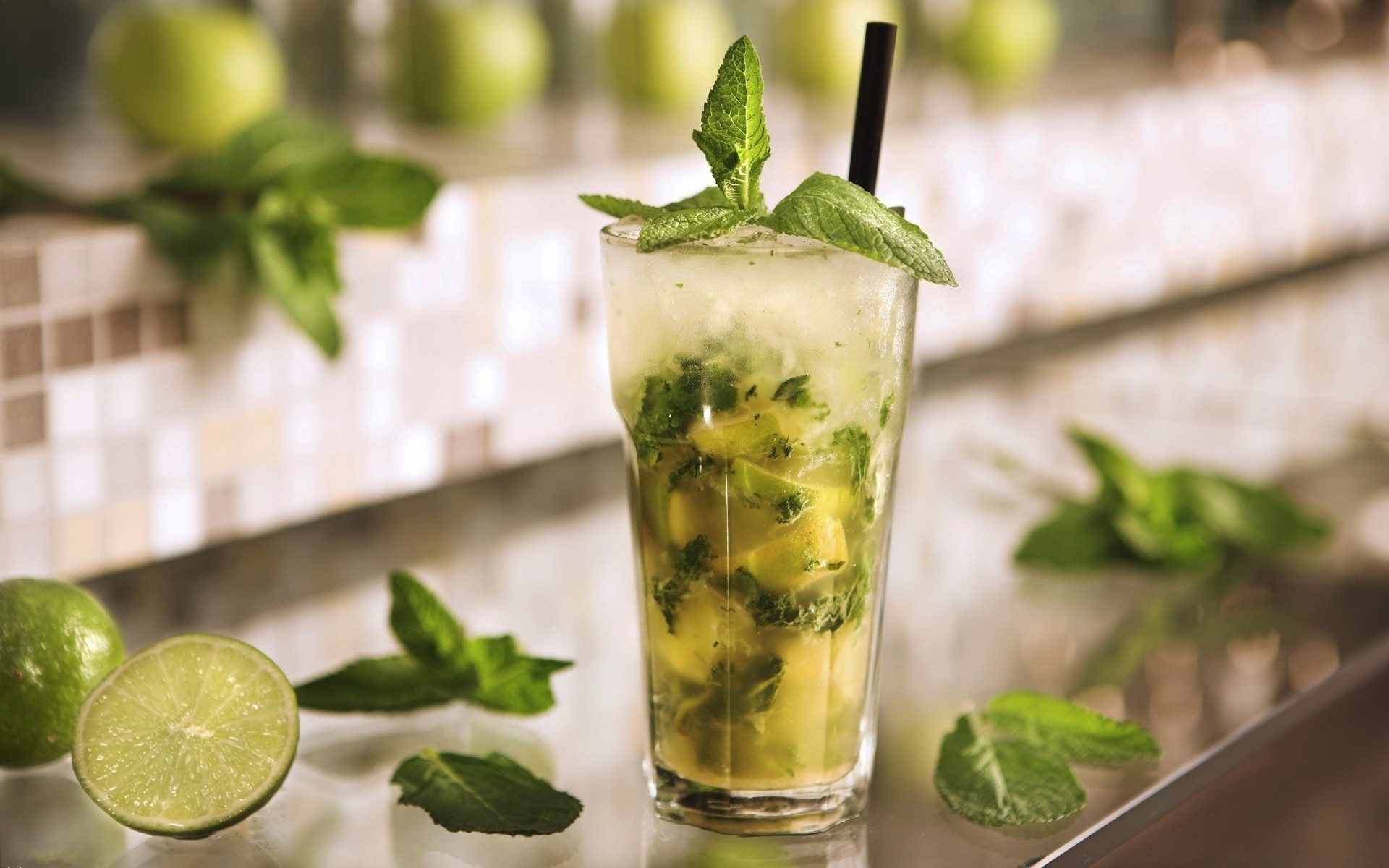 next mojito mint glass cocktail