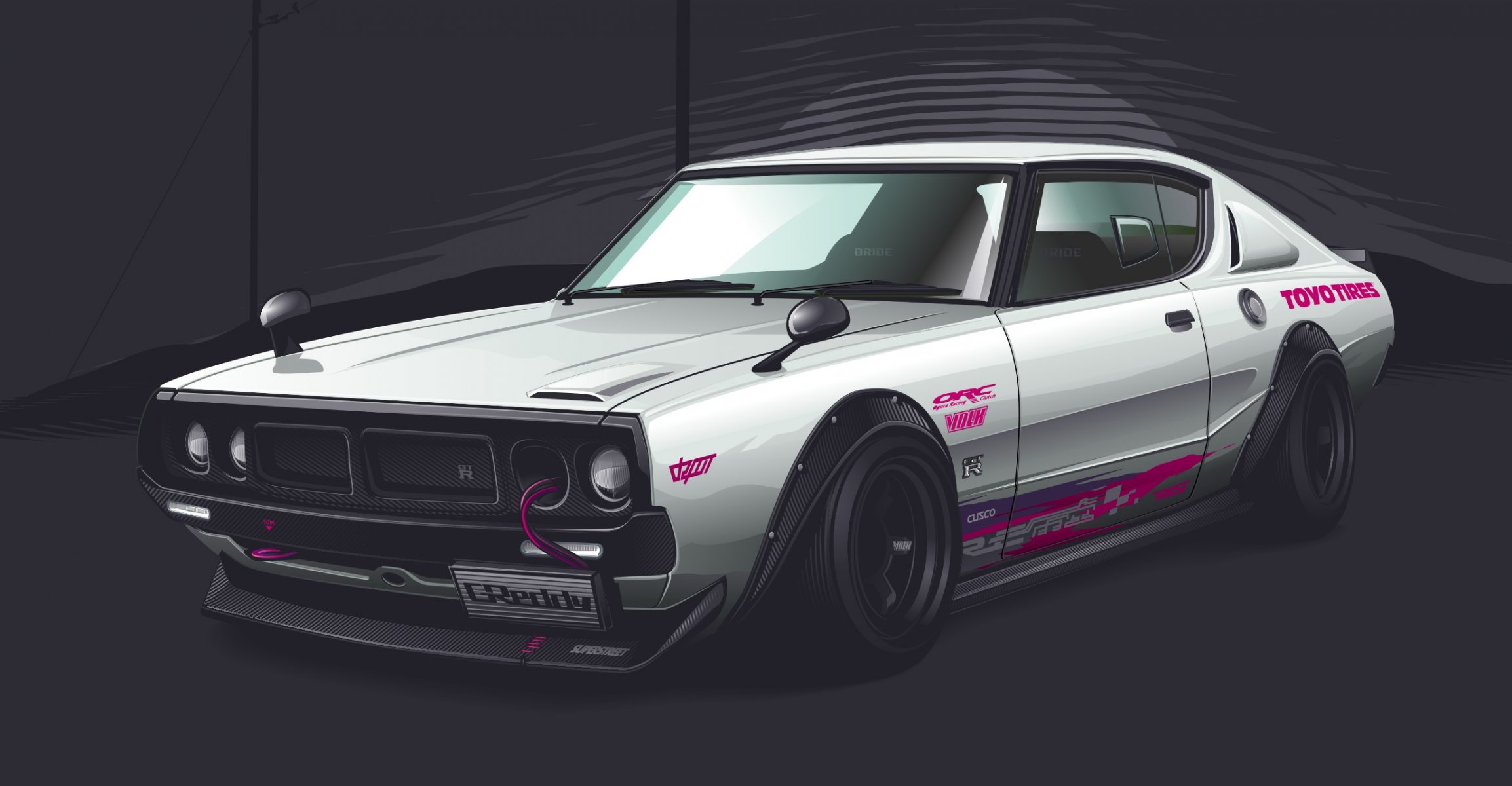 nissan skyline gt-r c111 jdm art