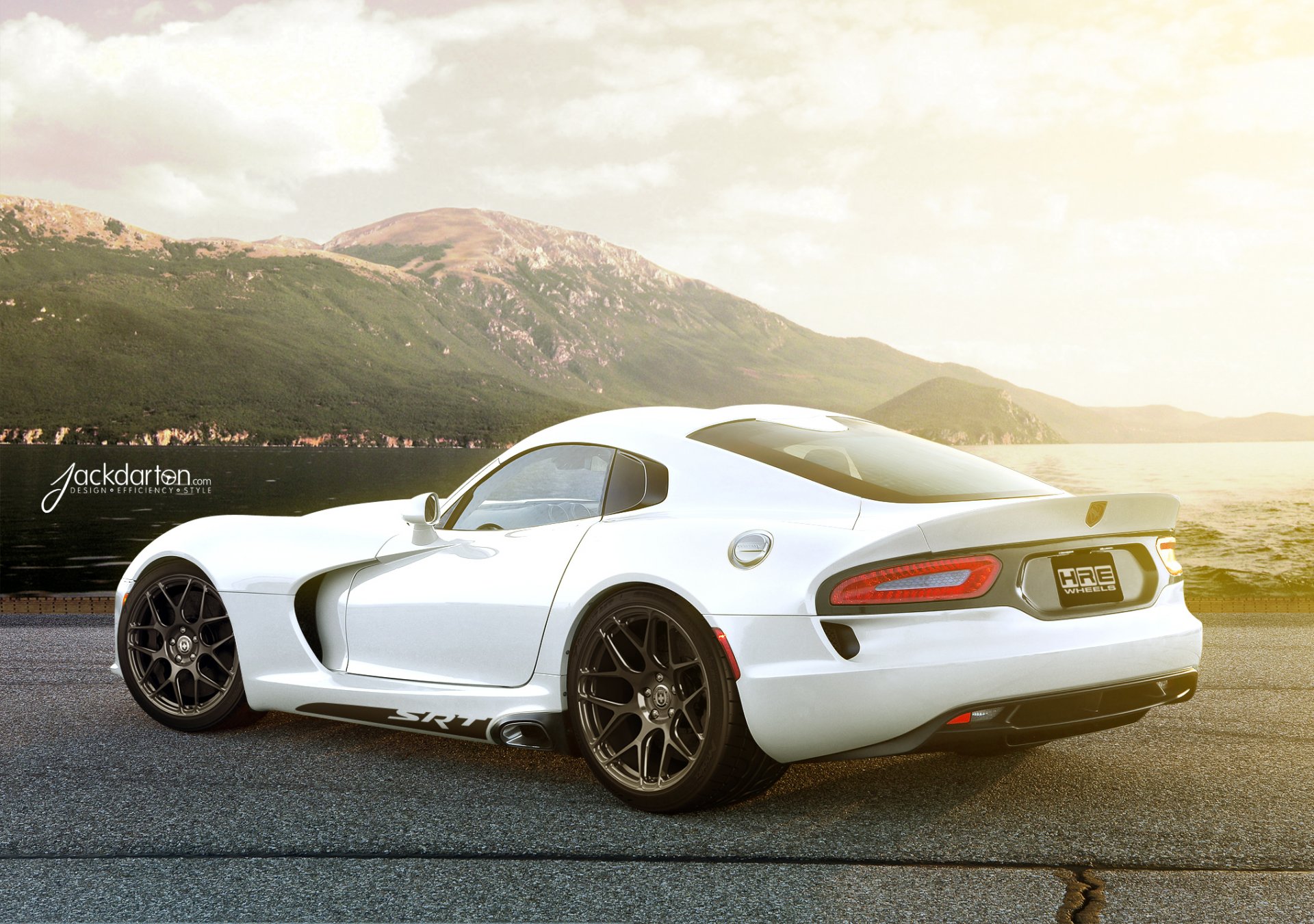 dodge hundred viper gts white rear jackdarton dodge viper shore mountain sun glare