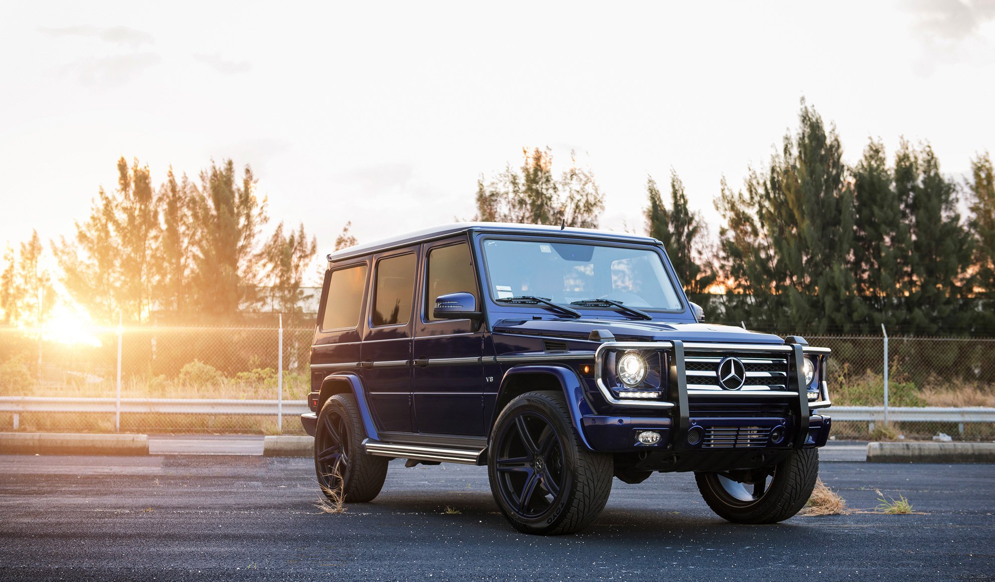 mercedesb g55 amg g-class mercedes suv blue tuning drives gelika