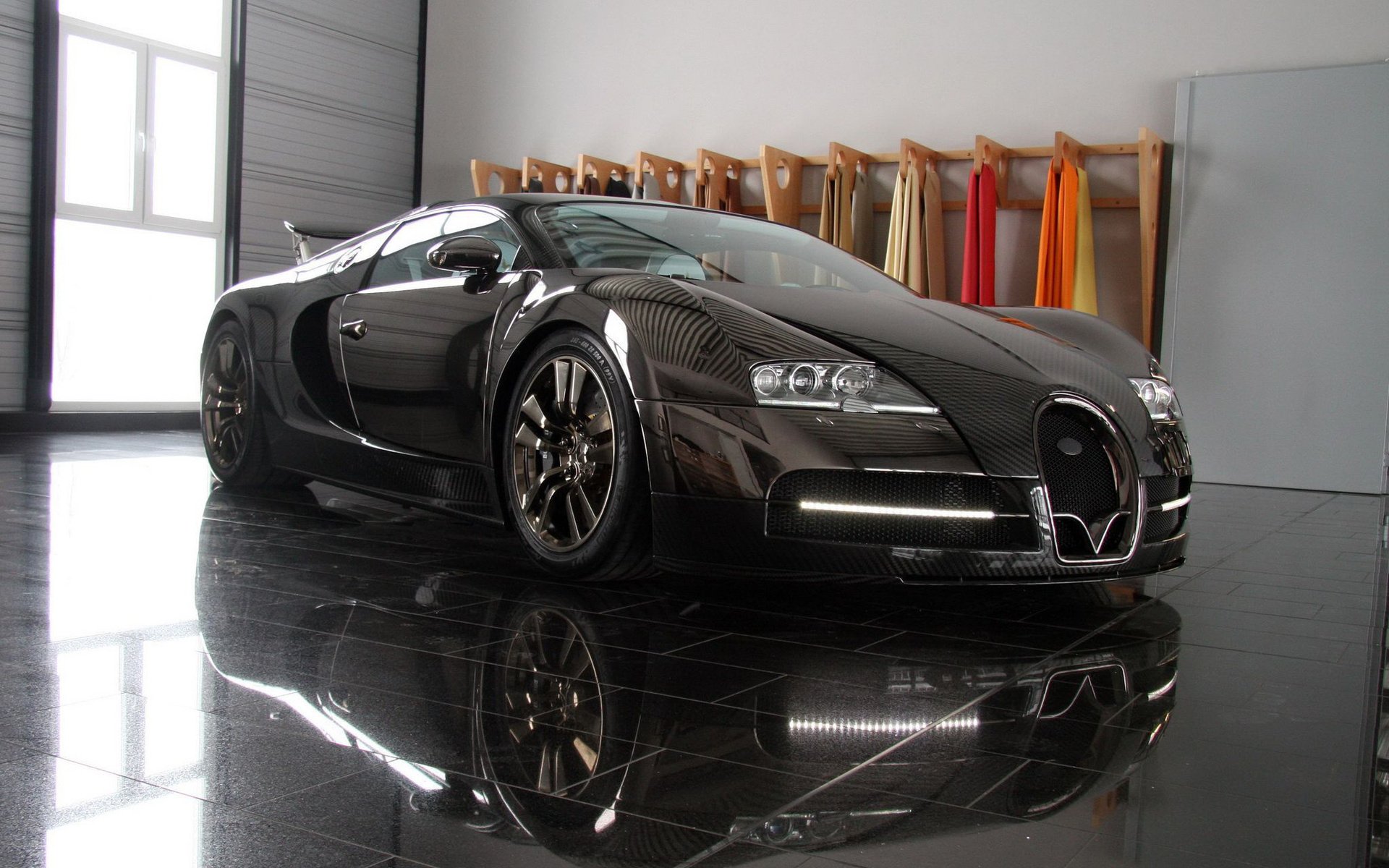 bugatti veyron black tuning luxury car