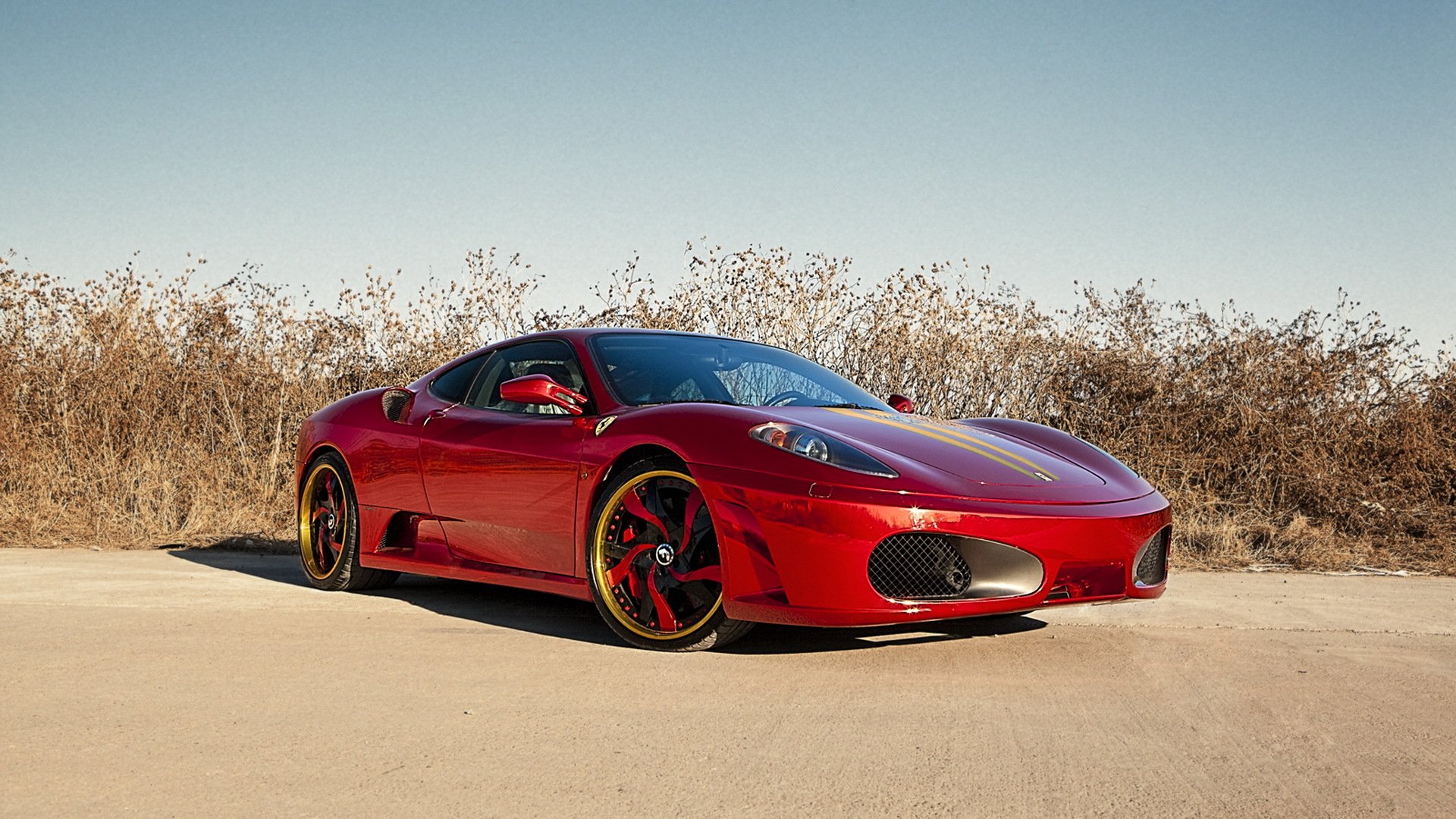 ferrari chrome rouge f430 supercar rouge tuning avant