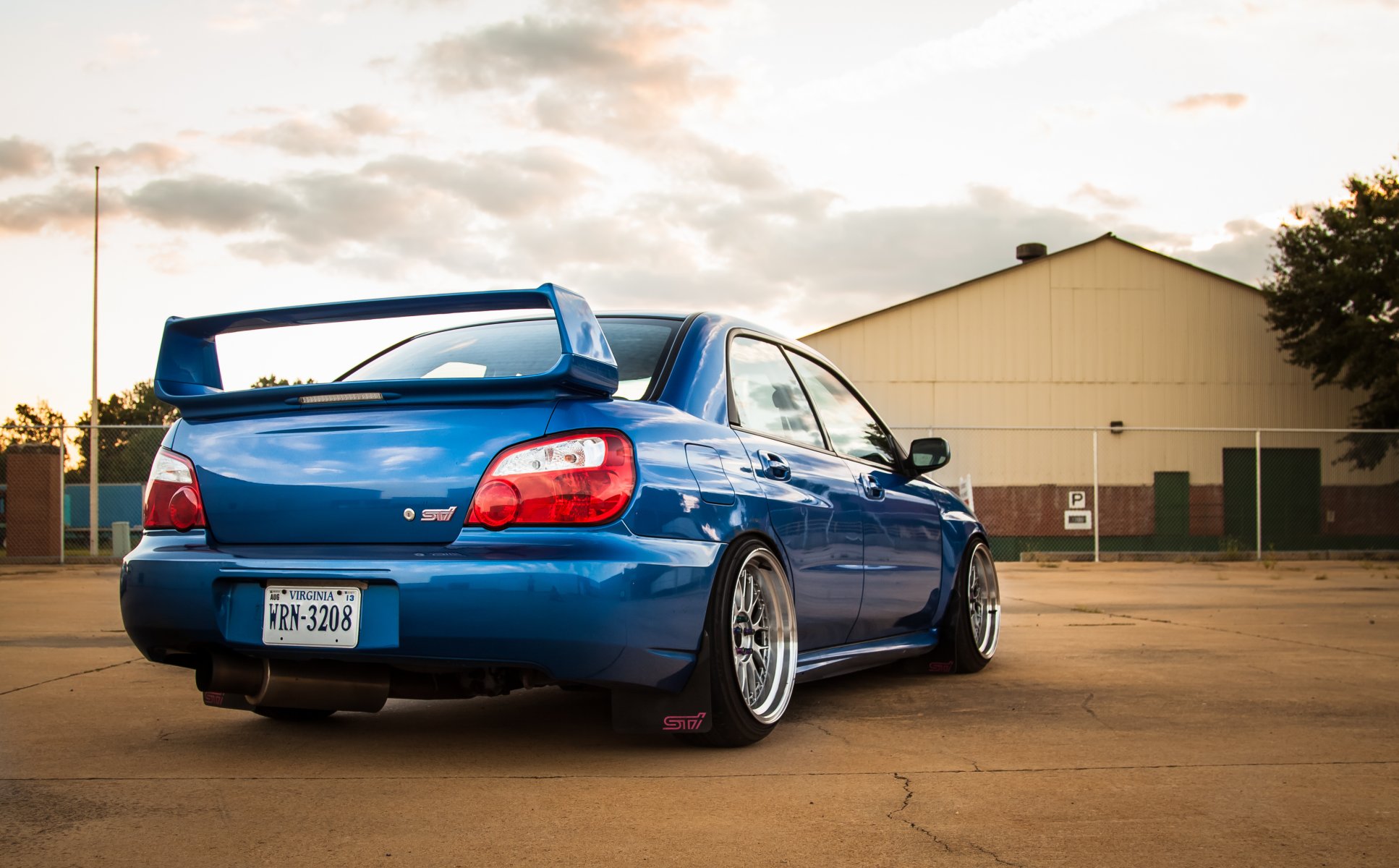 ubaru impreza wrx sti blue subaru impreza blue rear