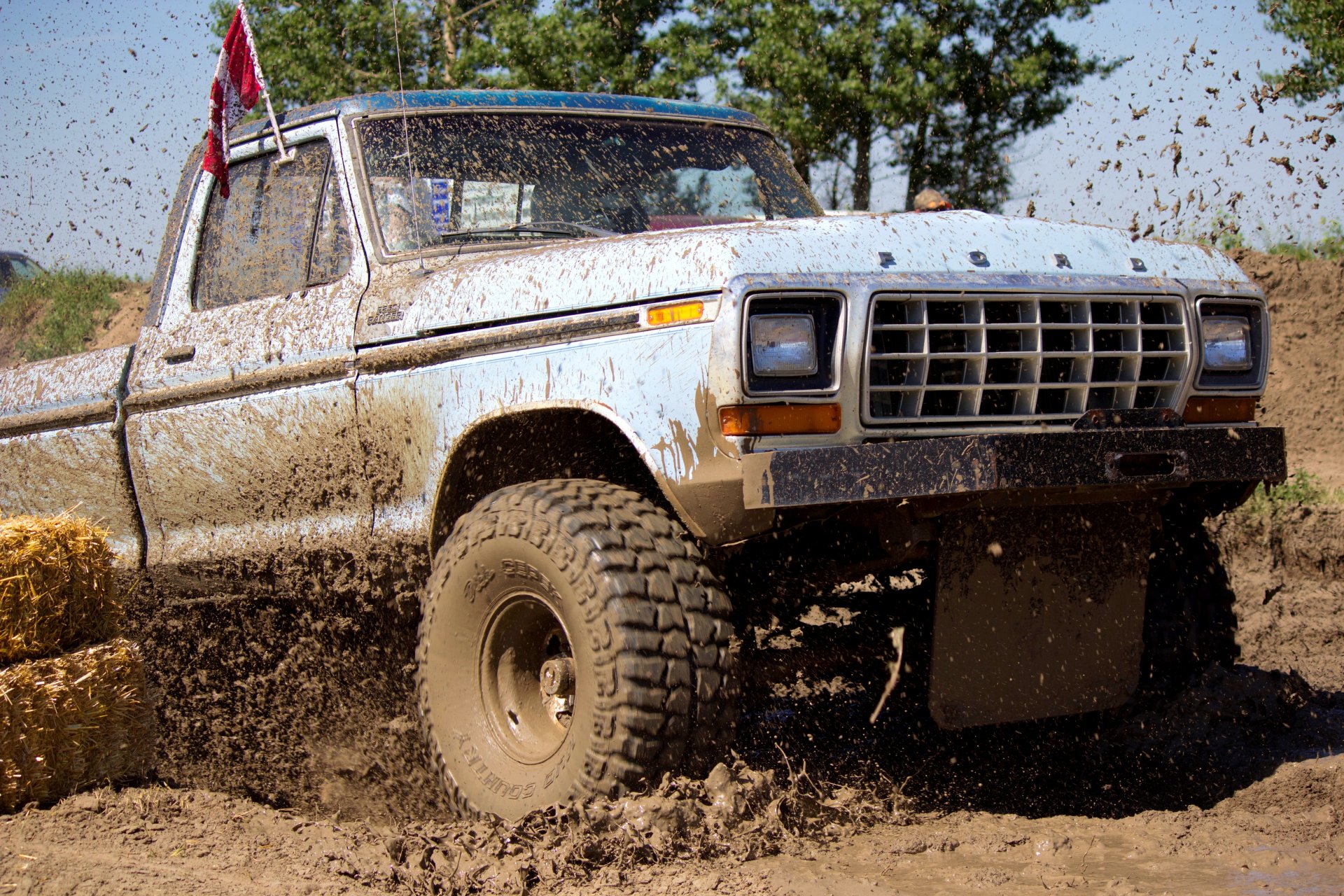 fuera de carretera suciedad salpicaduras ford f-250 ranger camioneta de tamaño completo rejilla masiva parachoques competencia rally