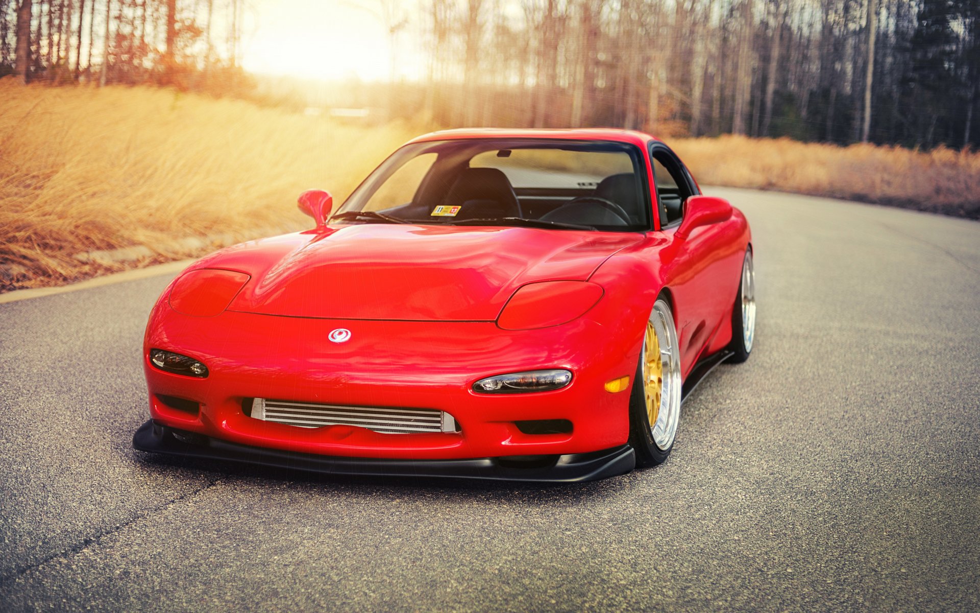 mazda rx-7 mazda tuning car red