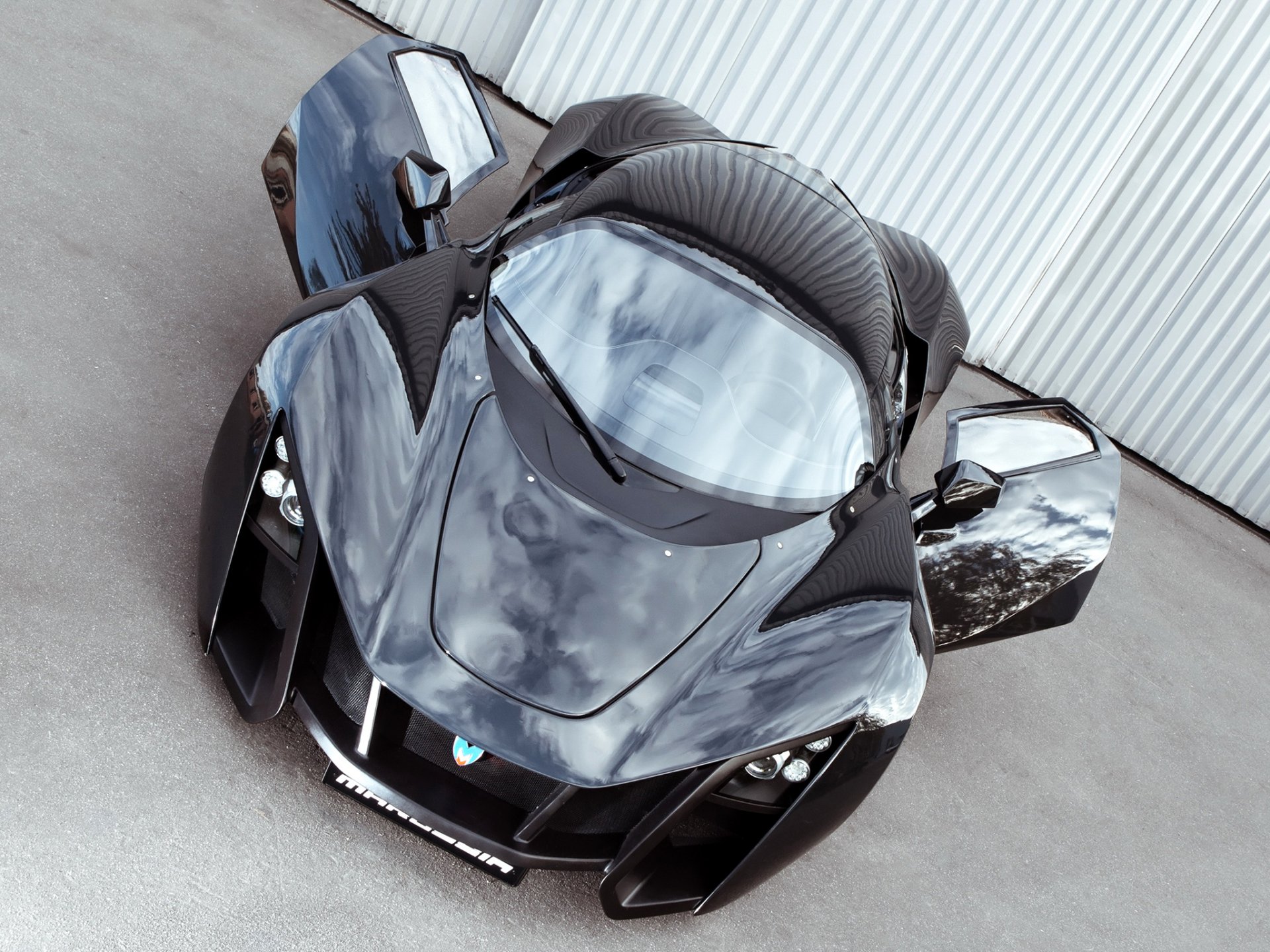 marussia b2 black supercar front door