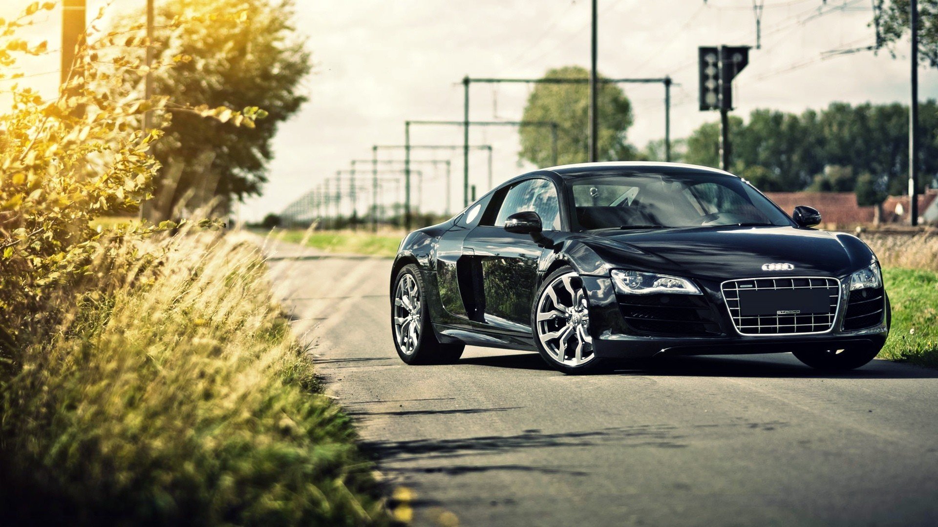 audi r8 noir voiture brouette voiture