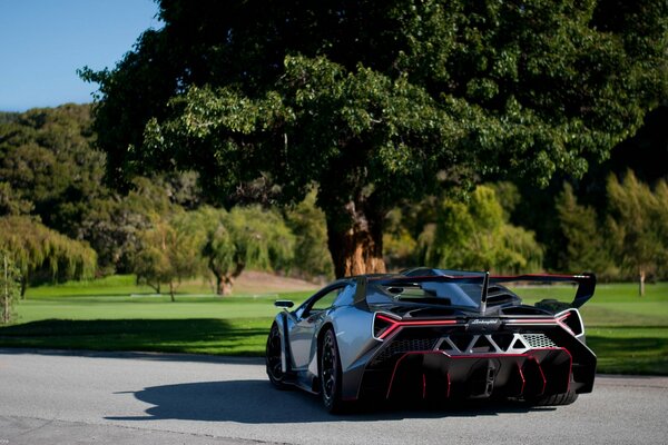 L ultima supercar in nero e rosso