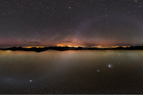 Starry sky in the Qatari Islands