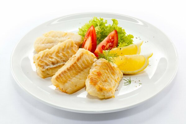 White fish dish with lemon