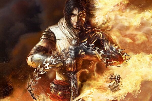 Prince of Persia schönen Hintergrund mit Feuer