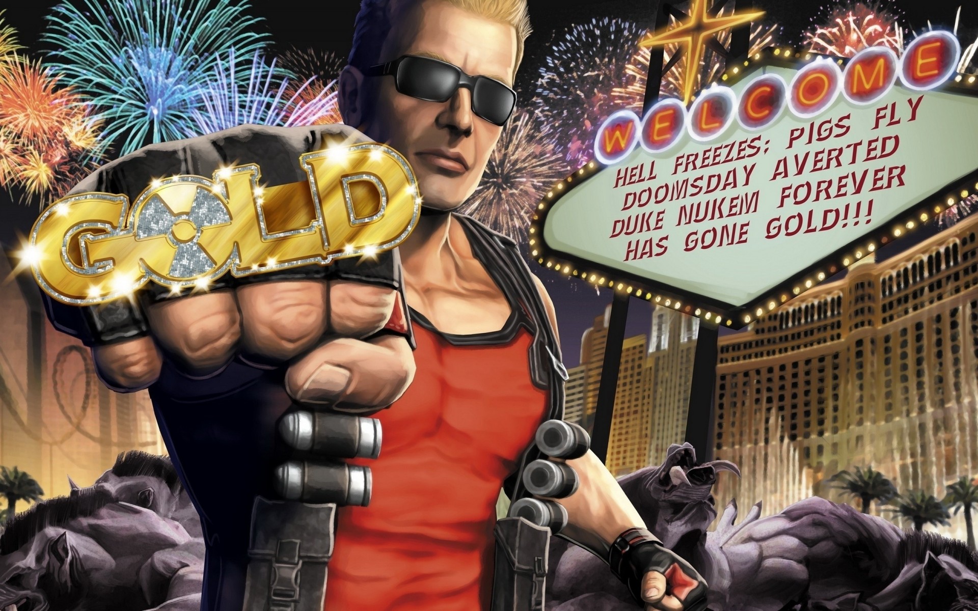 pięść duke nukem las vegas widok