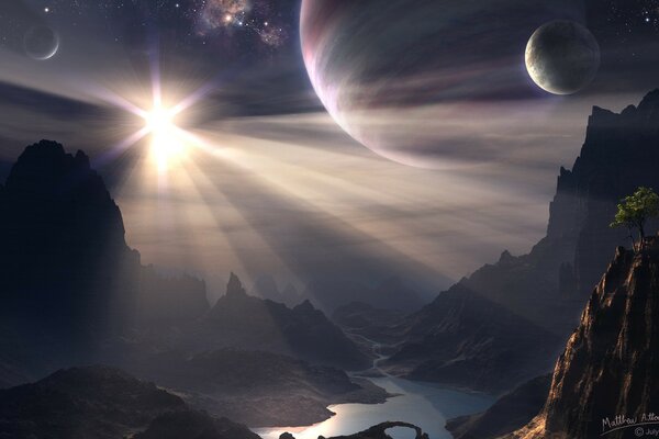 The shimmer and beauty of the planets, nature